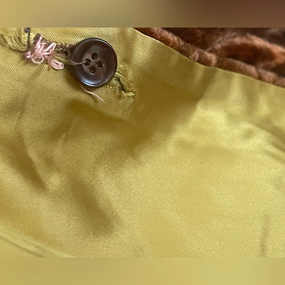 Vintage 70's Crushed Velvet Unisex Mod Midi Coat by Vibes, Campus, Size 42 - Picture 12 of 13